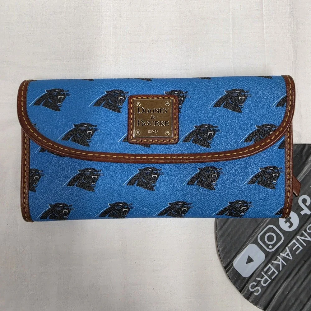 Dooney & Bourke Carolina Panthers Continental Clutch NFL Blue